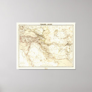 Karta i Mellan östern (1855) Canvastryck