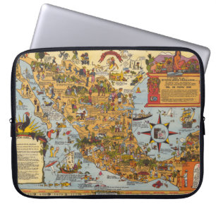 Karta i Mexikos förenta Stater Laptop Fodral