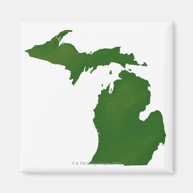 Karta i Michigan Magnet (Framsidan)