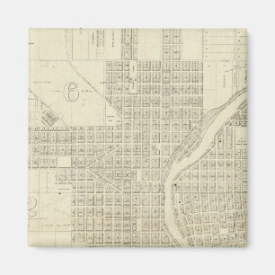 Karta i Milwaukee Magnet