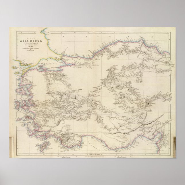 Karta i Mindre Asien Poster (Framsidan)