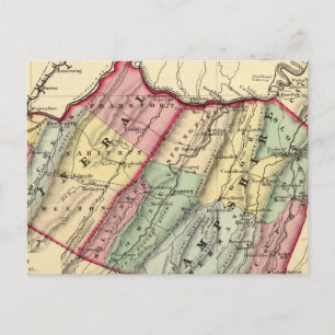 Karta i Mineral, Hampshire County Vykort