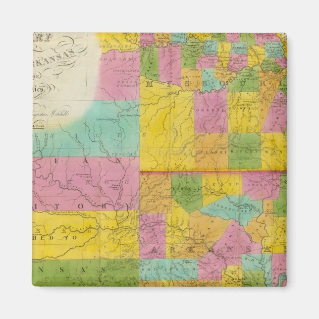 Karta i Missouri Magnet (Framsidan)