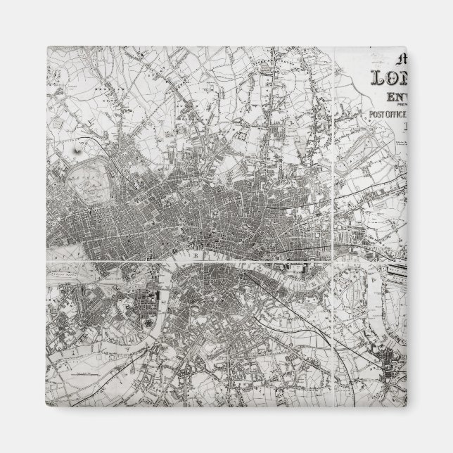 Karta i Modern London och dess Environs, 1854 Magnet (Framsidan)