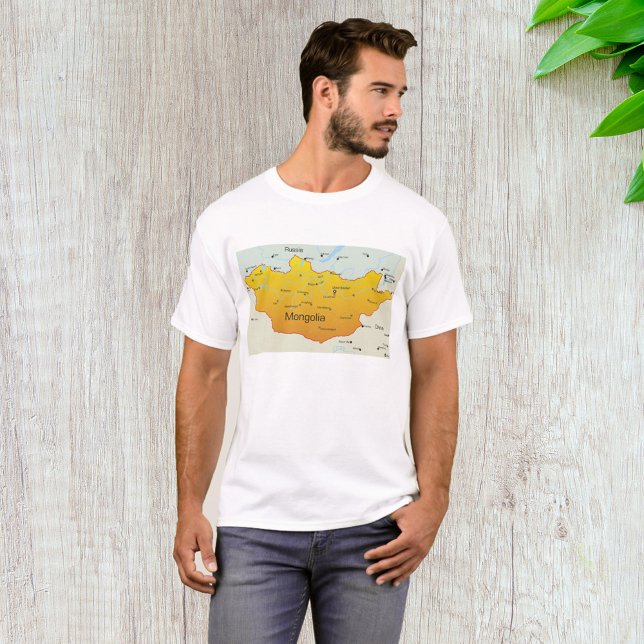 Karta i Mongoliet T Shirt (Skapare uppladdad)