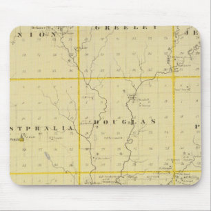 Karta i Monona County, delstaten Iowa Musmatta