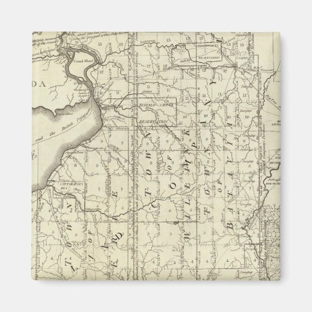 Karta i Morris Purchase eller Väster Geneseo Magnet (Framsidan)