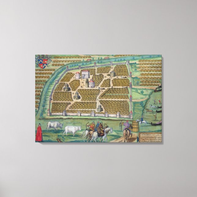 Karta i Moskva Canvastryck (Framsida)