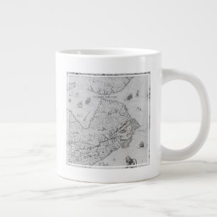 Karta i New Frankrike eller Kanada Jumbo Mugg
