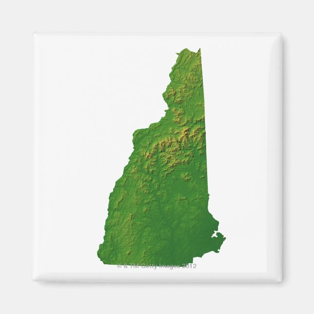 Karta i New Hampshire Magnet (Framsidan)