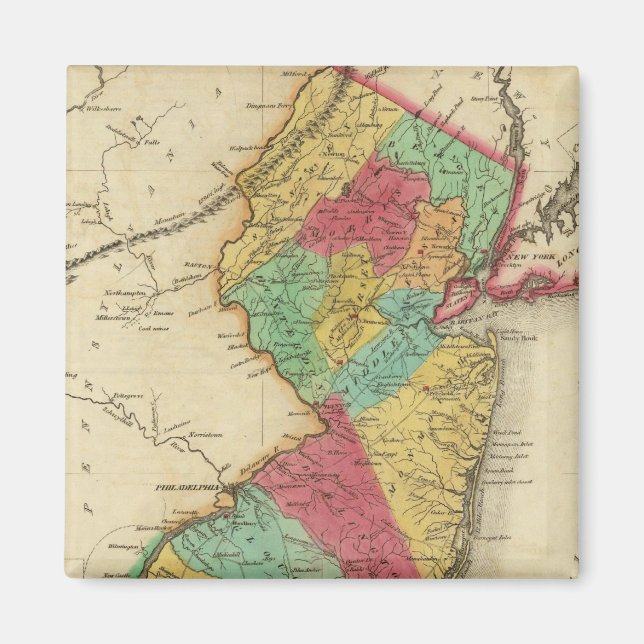 KARTA i NEW JERSEY Magnet (Framsidan)