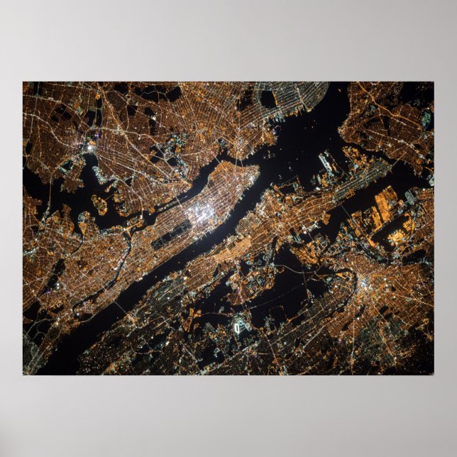 Karta i New York City Poster (Framsidan)