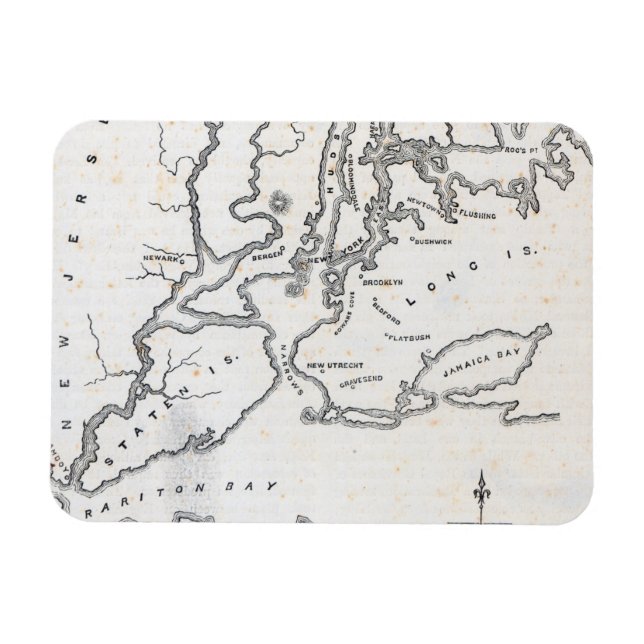 Karta i New York och Vicinity Magnet (Horisontell)