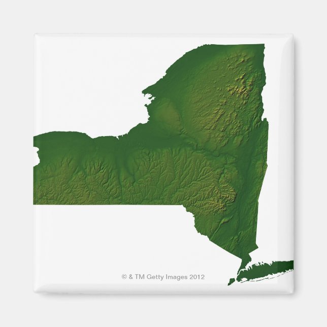 Karta i New York-staten Magnet (Framsidan)