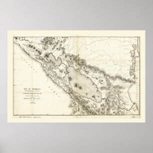 Karta i Nicaragua (1873) Poster