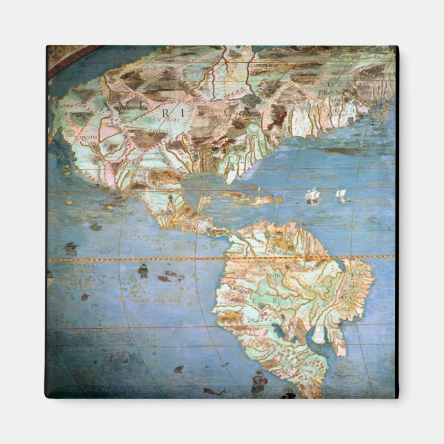 Karta i Nord- och Sydamerika Magnet (Framsidan)