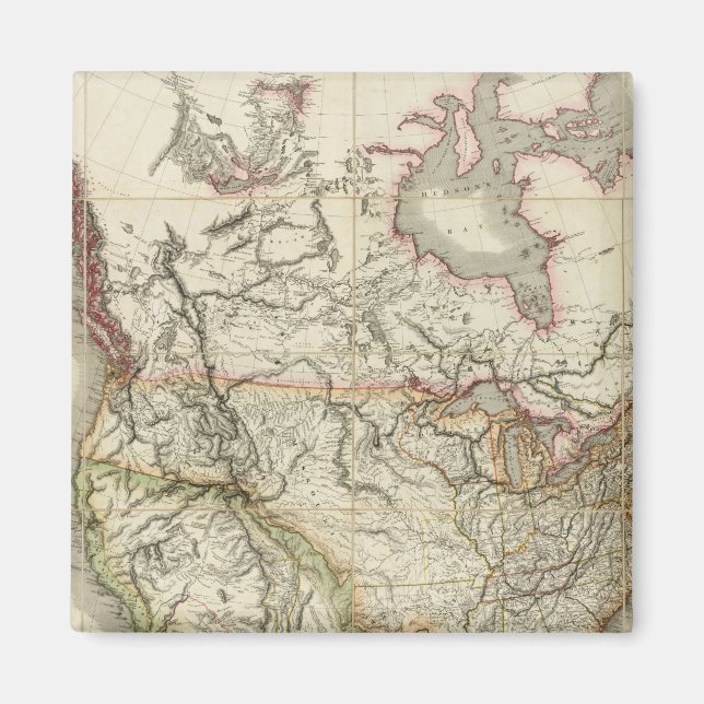 Karta i Nordamerika 4 Magnet (Framsidan)