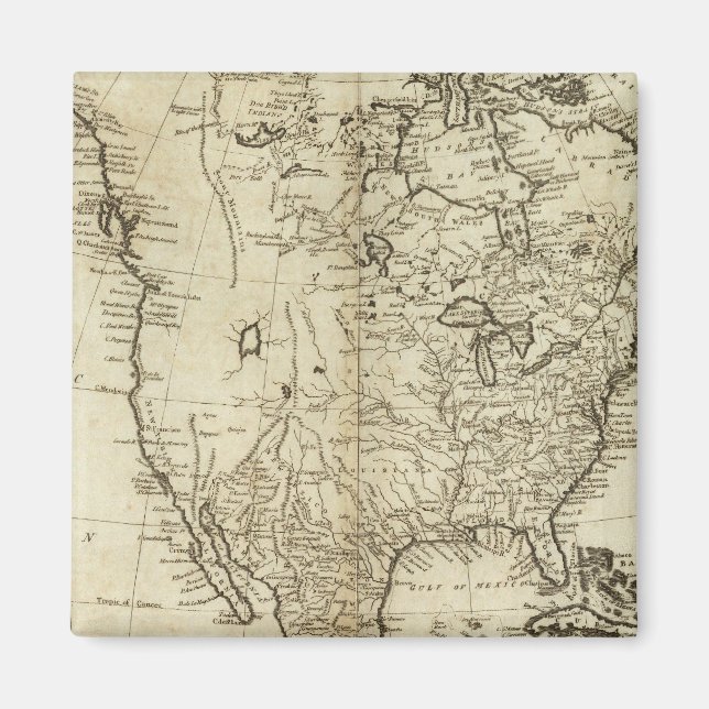 Karta i Nordamerika Magnet (Framsidan)