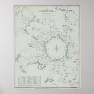 Karta i Nordpolen Poster