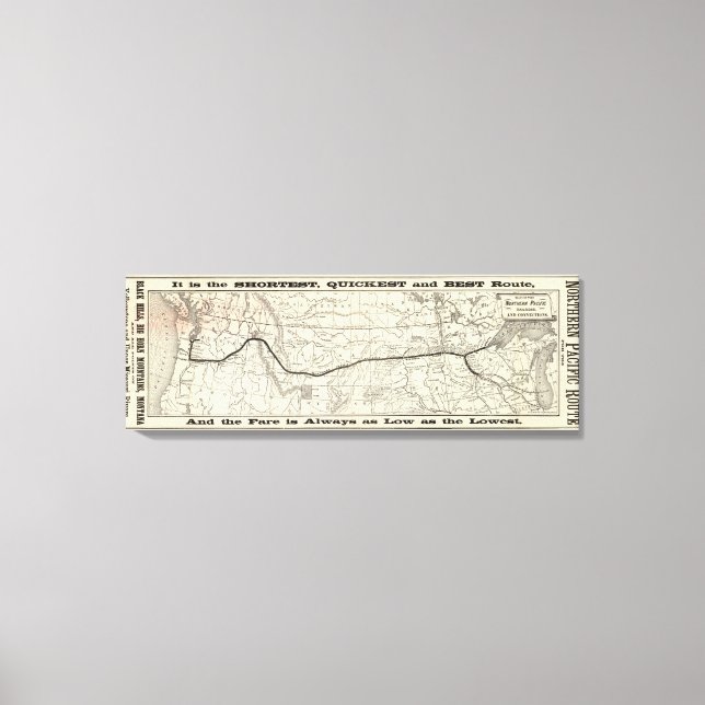 Karta i Nordsjön Canvastryck (Framsida)