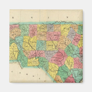 Karta i North Carolina Magnet