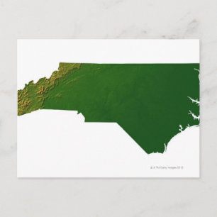 Karta i North Carolina Vykort