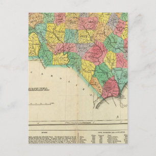 Karta i North Carolina Vykort