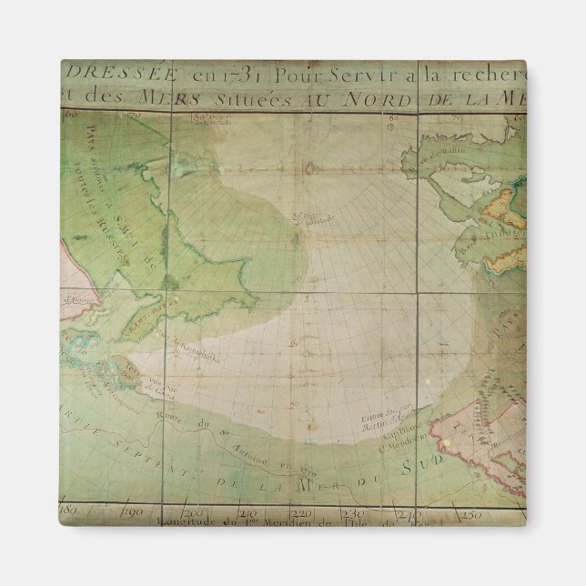 Karta i nya upptäckter magnet (Framsidan)