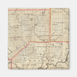 Karta i oljeområdet Pennsylvania Magnet