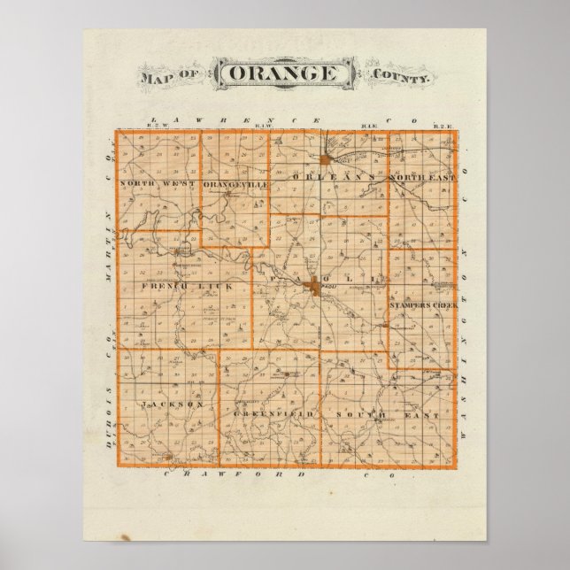 Karta i Orange County Poster (Framsidan)