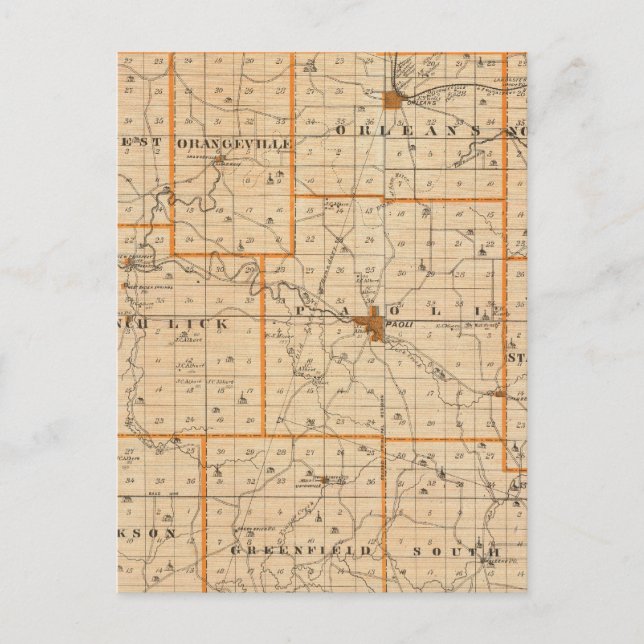 Karta i Orange County Vykort (Framsida)