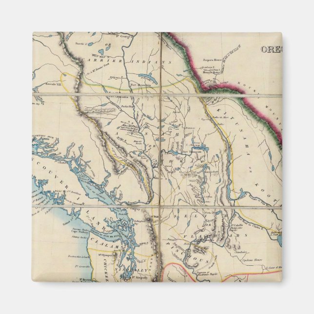 Karta i Oregon 2-området Magnet (Framsidan)