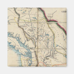 Karta i Oregon-området 2 Magnet