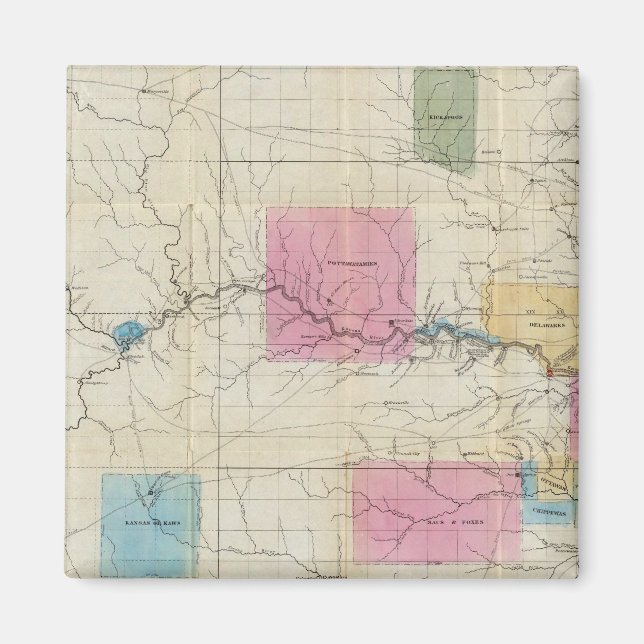 Karta i Östra Kansas Magnet (Framsidan)