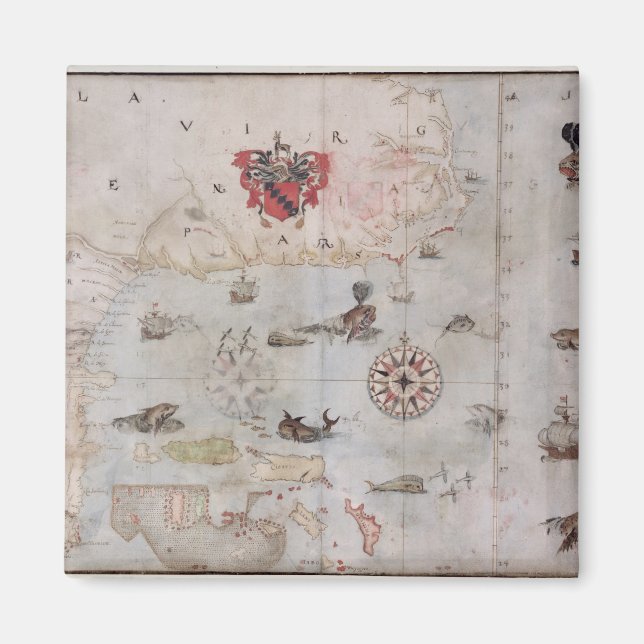 Karta i Östra Nordamerika Magnet (Framsidan)