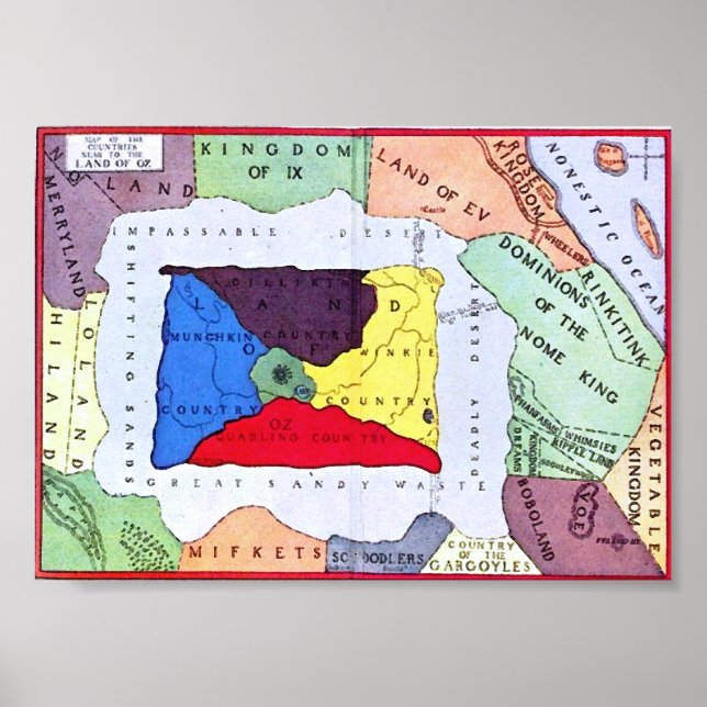 Karta i Oz Poster (Framsidan)