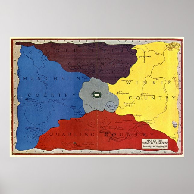 Karta i Oz Poster (Framsidan)