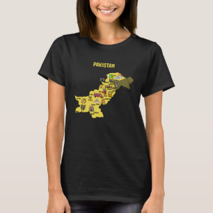 karta i Pakistans symbolkultur och landskap T Shirt