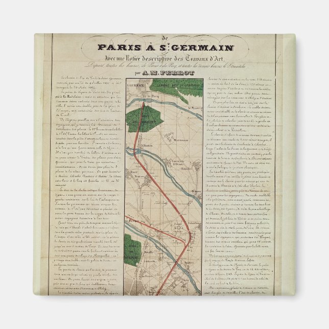 Karta i Paris-Saint Germain-järnvägen, av Magnet (Framsidan)