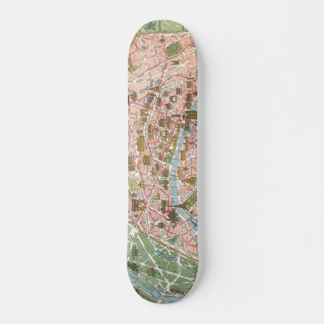 Karta i Paris Skateboard Oldschool Bräda 20 Cm (Framsida)
