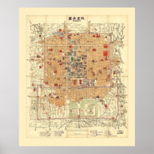 Karta i Peking, Chinan (1914) Poster