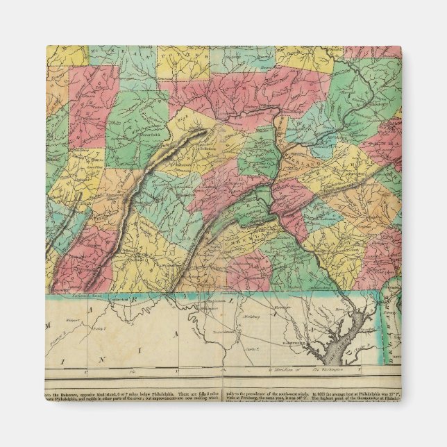 Karta i Pennsylvania Magnet (Framsidan)