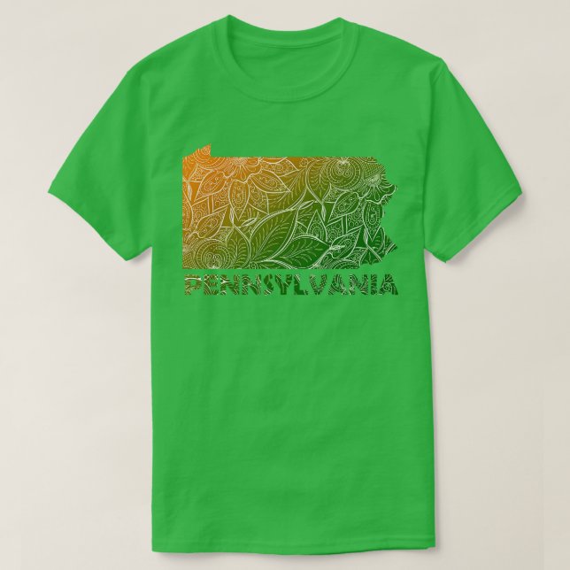 Karta i Pennsylvania med text T Shirt (Design framsida)
