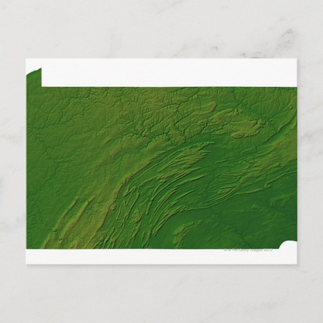 Karta i Pennsylvania Vykort (Framsida)