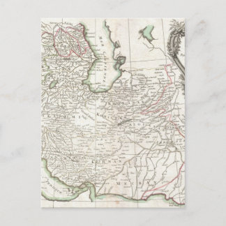 Karta i Persia-Iran, Afghanistan och Irak Vykort