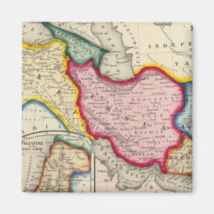 Karta i Persien, Turkiet i Asien, Afghanistan Magnet
