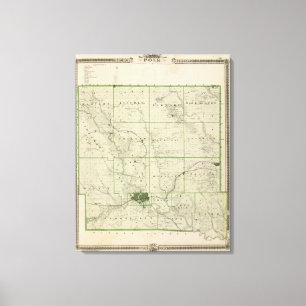 Karta i Polk County, delstaten Iowa Canvastryck