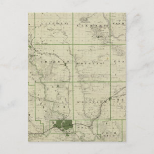 Karta i Polk County, delstaten Iowa Vykort