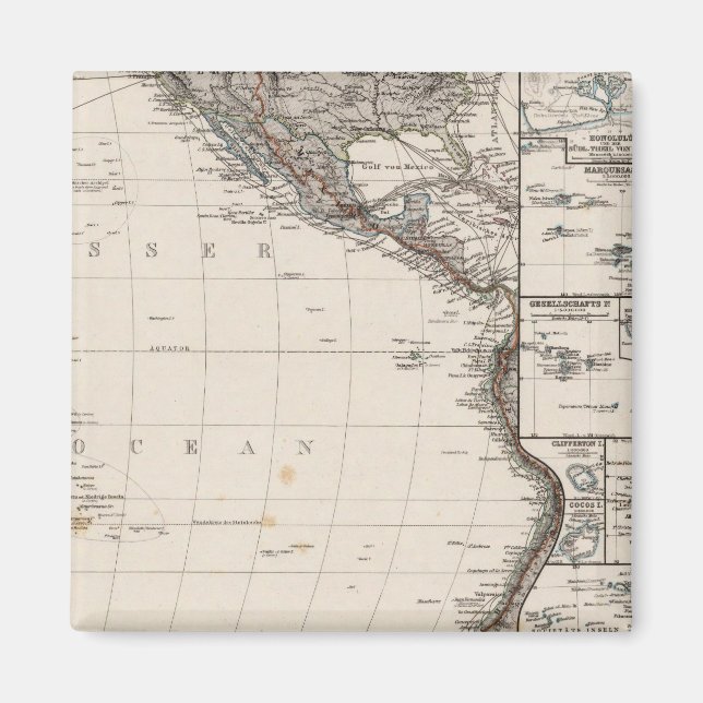 Karta i Polynesien Magnet (Framsidan)