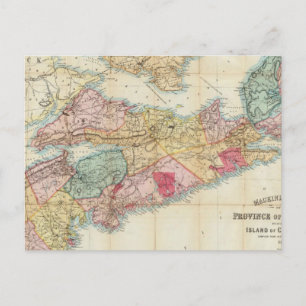 Karta i provinsen Nova Scotia 2 i Mackinlay Vykort